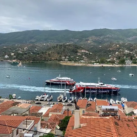 Up The Stairs Renovated With Sea View Apartment Poros Town
